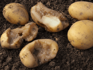 Pourriture molle sur tubercules de pommes de terre