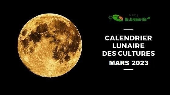 Calendrier lunaire pour jardiner avec la Lune en mars 2023 - PDF