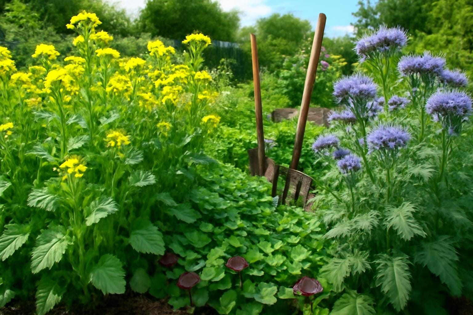 Fauchage et valorisation des engrais verts au potager bio